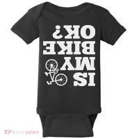 Funny Upside Down Is My Bike Ok Bicycle Sarcastic New Gift Baby Bodysuit thumb 0