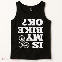 Funny Upside Down Is My Bike Ok Bicycle Sarcastic New Gift Tank Top thumb 2