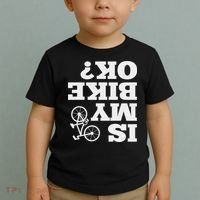 Funny Upside Down Is My Bike Ok Bicycle Sarcastic New Gift Toddler T-Shirt thumb 2