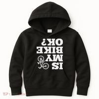 Funny Upside Down Is My Bike Ok Bicycle Sarcastic New Gift Kids Hoodie thumb 0