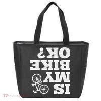 Funny Upside Down Is My Bike Ok Bicycle Sarcastic New Gift Tote Bag thumb 0