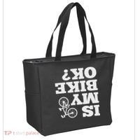 Funny Upside Down Is My Bike Ok Bicycle Sarcastic New Gift Tote Bag thumb 2