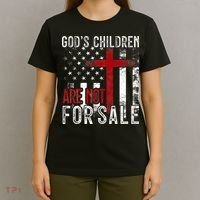 Gods Children Are Not For Sale Funny Political  T-Shirt thumb 4