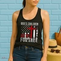 Gods Children Are Not For Sale Funny Political  Women's Tank Top thumb 2