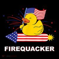 Firequacker Usa Duck Firework 4th Of July Coaster thumb 2