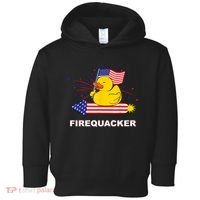 Firequacker Usa Duck Firework 4th Of July Toddler Hoodie thumb 0