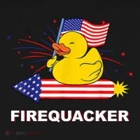 Firequacker Usa Duck Firework 4th Of July Toddler Hoodie thumb 2