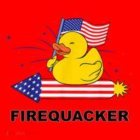 Firequacker Usa Duck Firework 4th Of July Santa Hat thumb 1