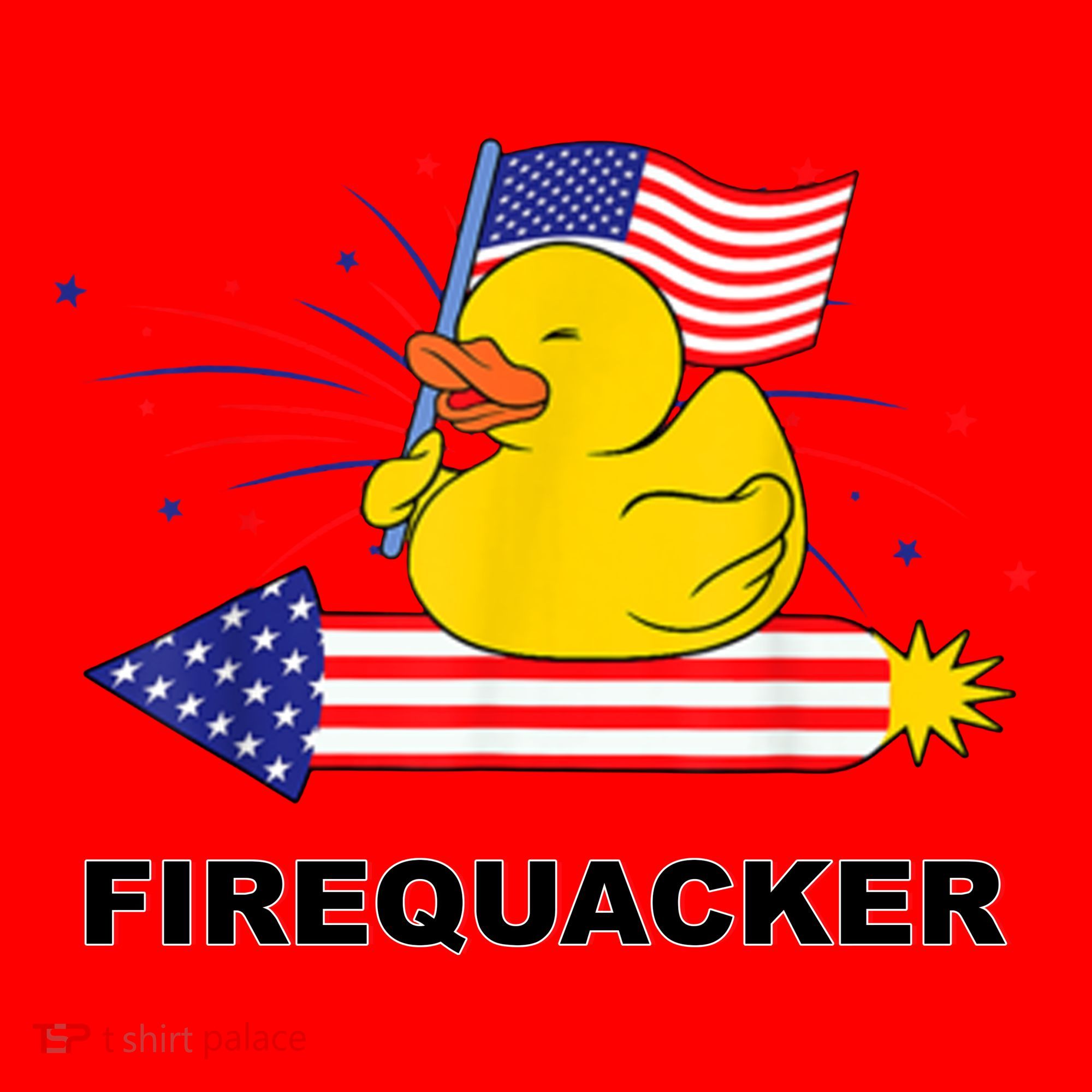 Firequacker Usa Duck Firework 4th Of July Santa Hat
