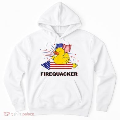 Firequacker Usa Duck Firework 4th Of July Hoodie