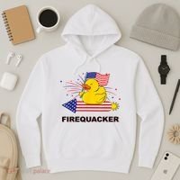 Firequacker Usa Duck Firework 4th Of July Hoodie thumb 3