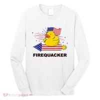 Firequacker Usa Duck Firework 4th Of July Long Sleeve Shirt thumb 0
