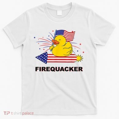 Firequacker Usa Duck Firework 4th Of July T-Shirt