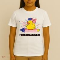 Firequacker Usa Duck Firework 4th Of July T-Shirt thumb 4