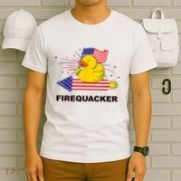 Firequacker Usa Duck Firework 4th Of July T-Shirt thumb 6