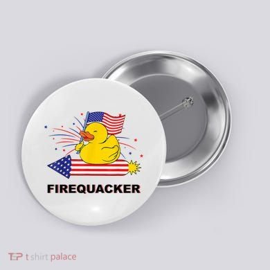Firequacker Usa Duck Firework 4th Of July Button