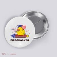 Firequacker Usa Duck Firework 4th Of July Button thumb 0