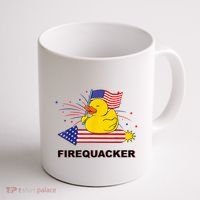 Firequacker Usa Duck Firework 4th Of July Coffee Mug thumb 1