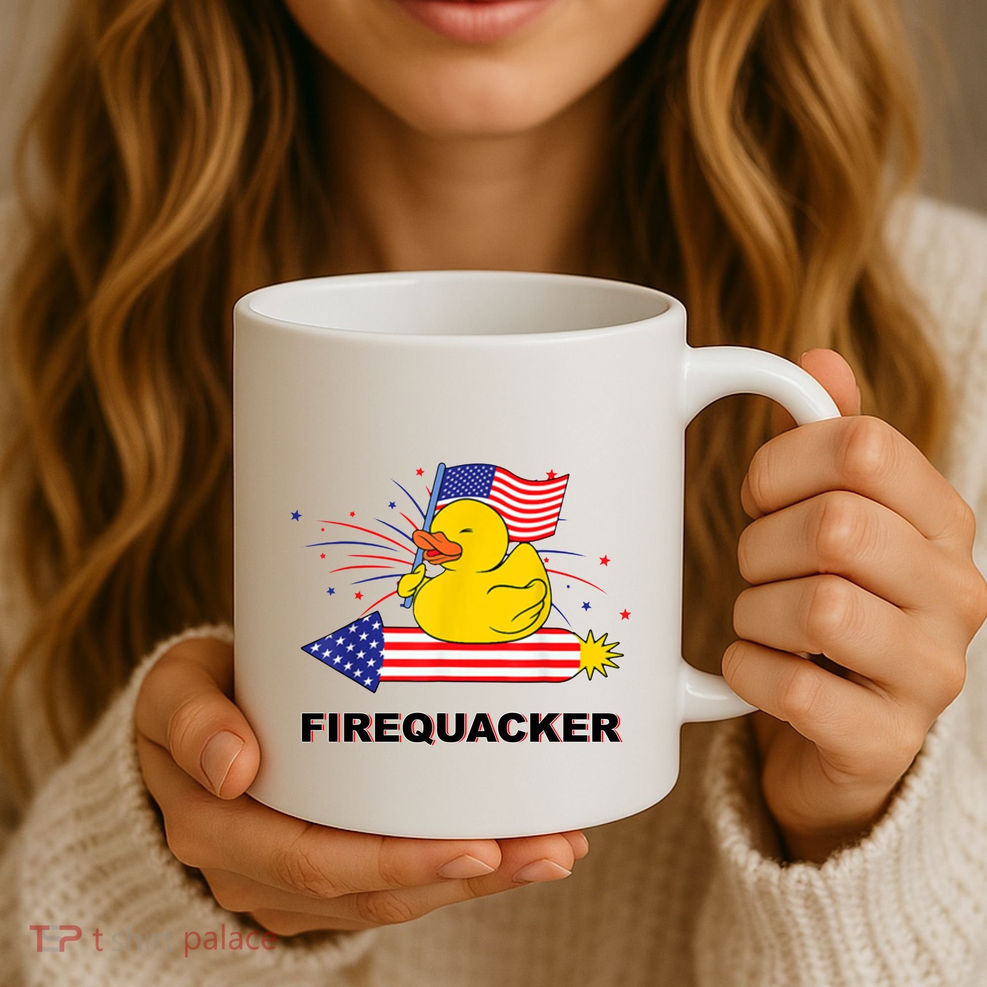 Firequacker Usa Duck Firework 4th Of July Coffee Mug