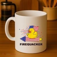 Firequacker Usa Duck Firework 4th Of July Coffee Mug thumb 4