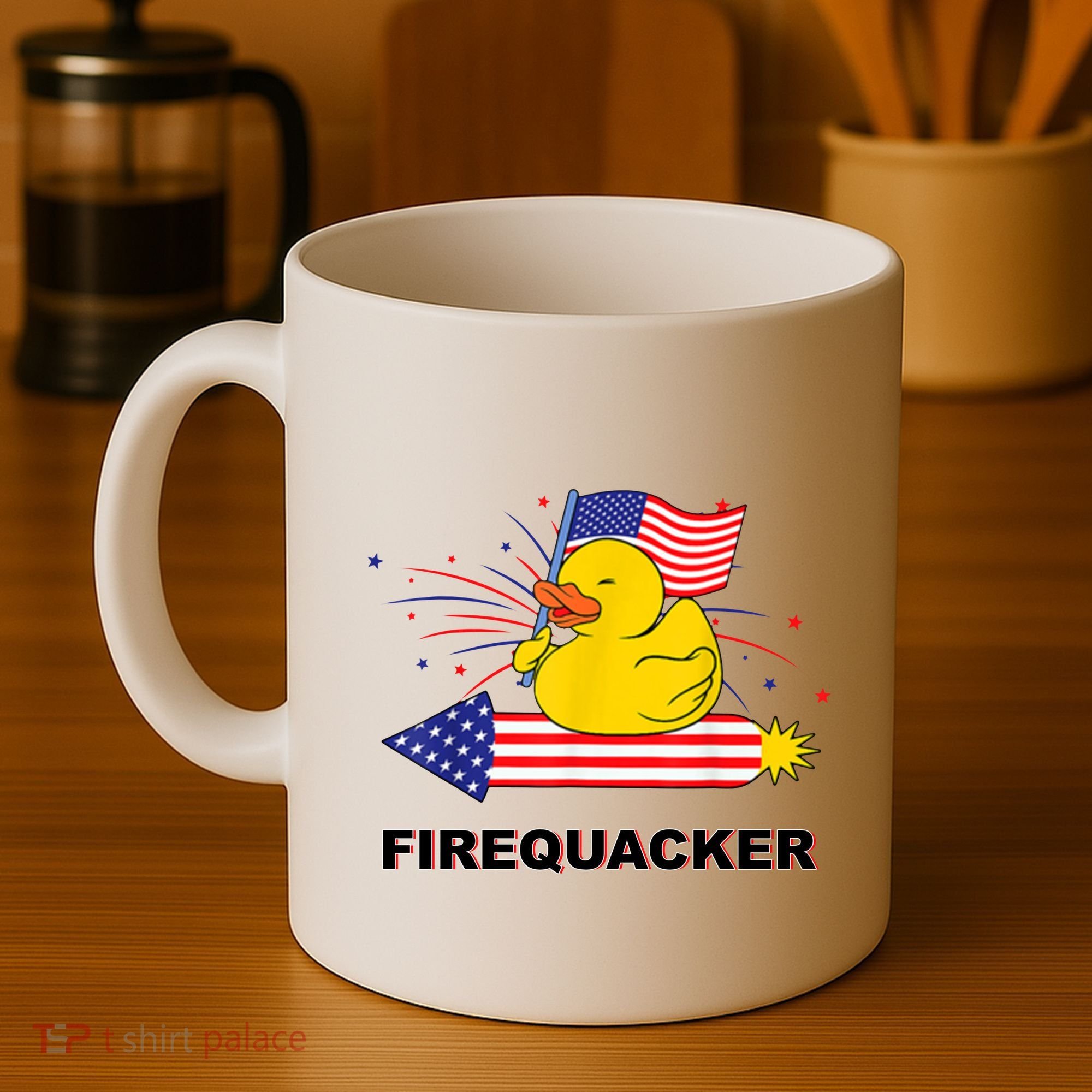 Firequacker Usa Duck Firework 4th Of July Coffee Mug