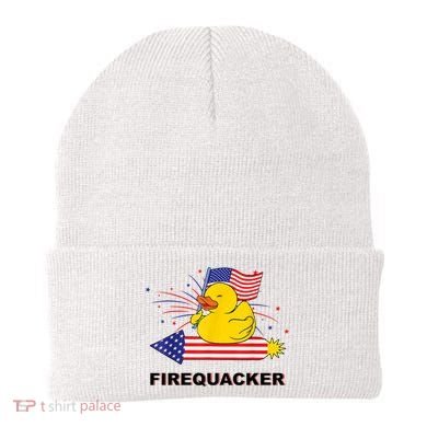 Firequacker Usa Duck Firework 4th Of July Beanie