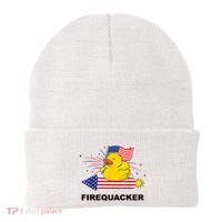 Firequacker Usa Duck Firework 4th Of July Beanie thumb 0