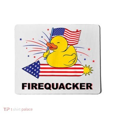 Firequacker Usa Duck Firework 4th Of July Mousepad