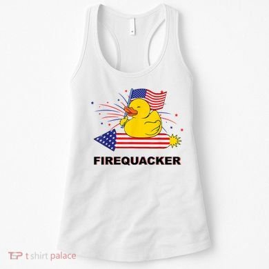 Firequacker Usa Duck Firework 4th Of July Women's Tank Top