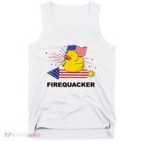 Firequacker Usa Duck Firework 4th Of July Tank Top thumb 0
