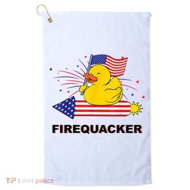 Firequacker Usa Duck Firework 4th Of July Golf Towel