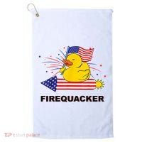 Firequacker Usa Duck Firework 4th Of July Golf Towel thumb 0