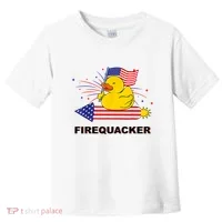 Firequacker Usa Duck Firework 4th Of July Toddler T-Shirt thumb 0