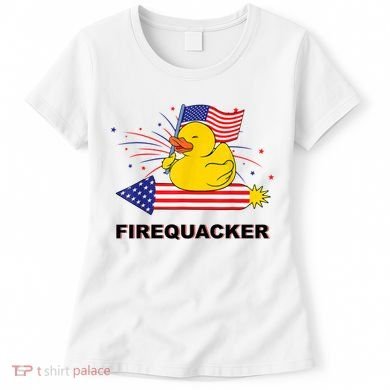 Firequacker Usa Duck Firework 4th Of July Women's T-Shirt