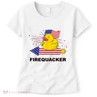 Firequacker Usa Duck Firework 4th Of July Women's T-Shirt thumb 0