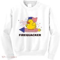 Firequacker Usa Duck Firework 4th Of July Kids Sweatshirt thumb 0