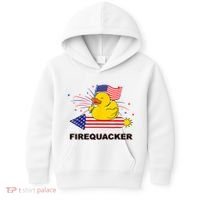 Firequacker Usa Duck Firework 4th Of July Kids Hoodie thumb 0