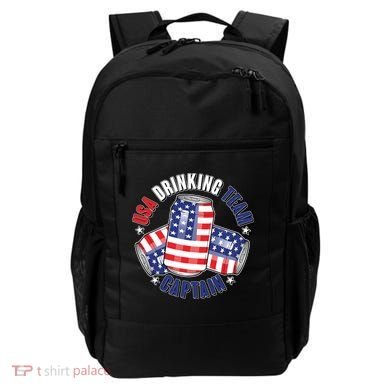 Funny USA Drinking Team Captain American Beer Cans Backpack