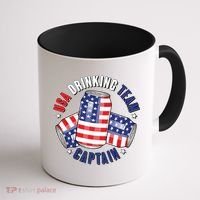 Funny USA Drinking Team Captain American Beer Cans Coffee Mug thumb 1