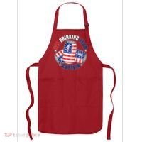 Funny USA Drinking Team Captain American Beer Cans Apron thumb 0