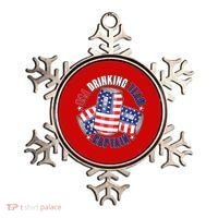 Funny USA Drinking Team Captain American Beer Cans Ornament thumb 0