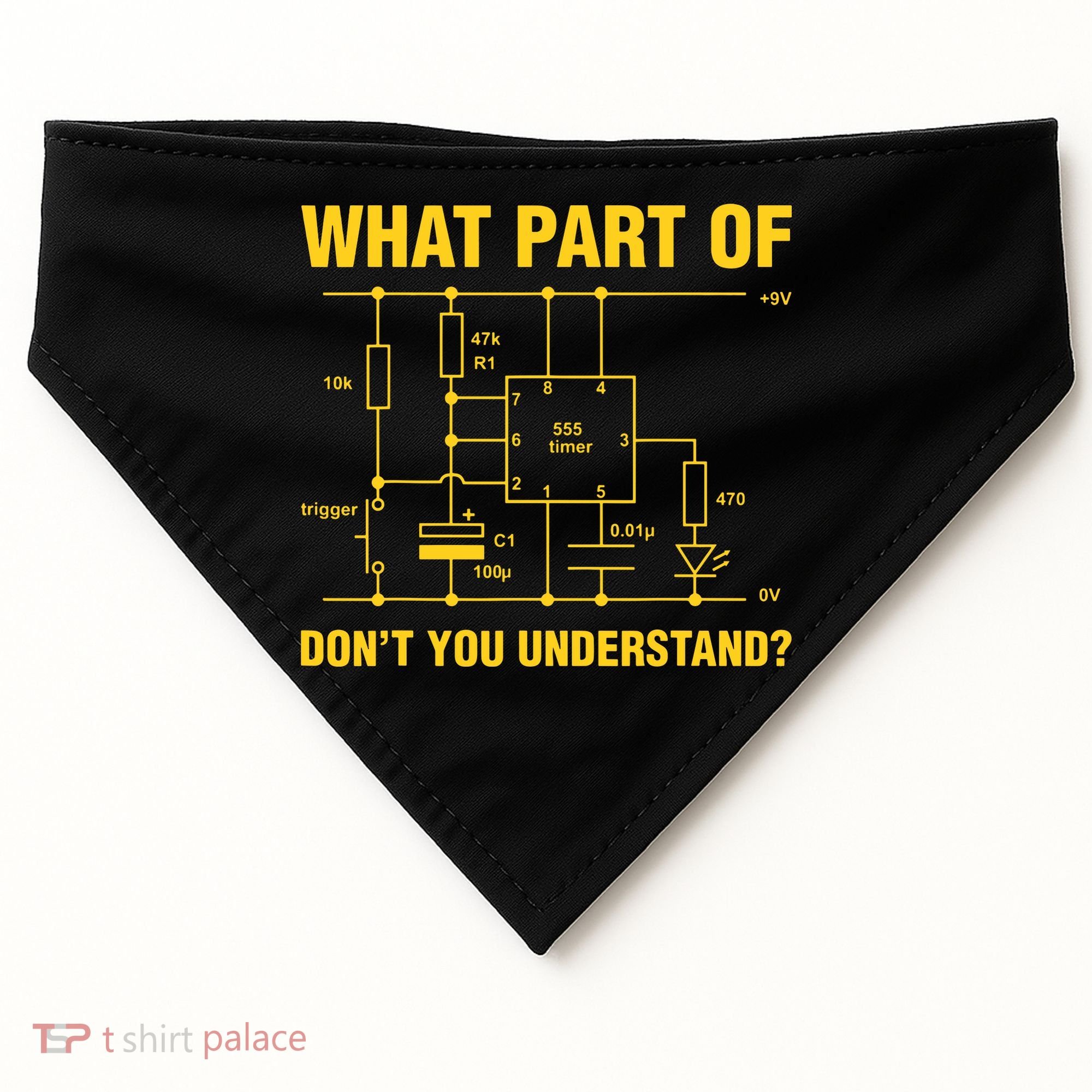 Funny Understand Electrical Electric Electrician Engineer USA-Made Doggie Bandana