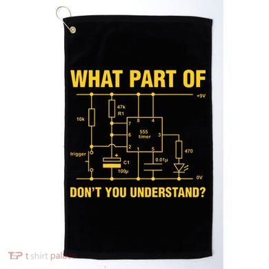 Funny Understand Electrical Electric Electrician Engineer Golf Towel