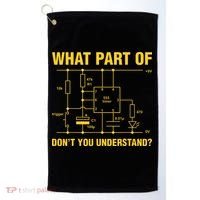 Funny Understand Electrical Electric Electrician Engineer Golf Towel thumb 0