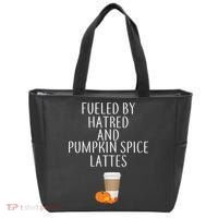 Fueled By Hatred And Pumpkin Spice Lattes Tote Bag thumb 0
