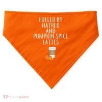 Fueled By Hatred And Pumpkin Spice Lattes USA-Made Doggie Bandana thumb 0