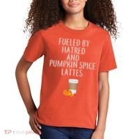 Fueled By Hatred And Pumpkin Spice Lattes Kids T-Shirt thumb 2