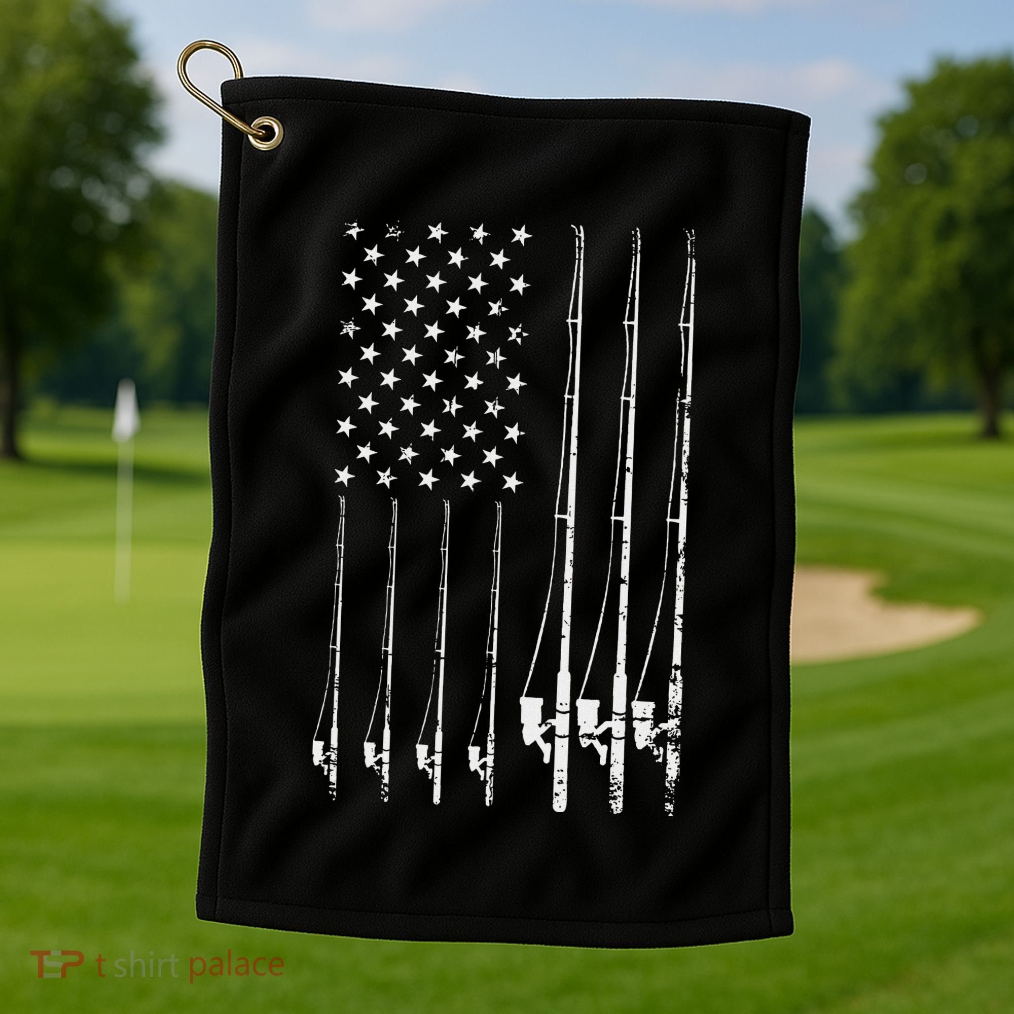 Fishing Usa Golf Towel