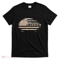 Farrier Usa Flag Patriotic American Farrier T-Shirt thumb 0