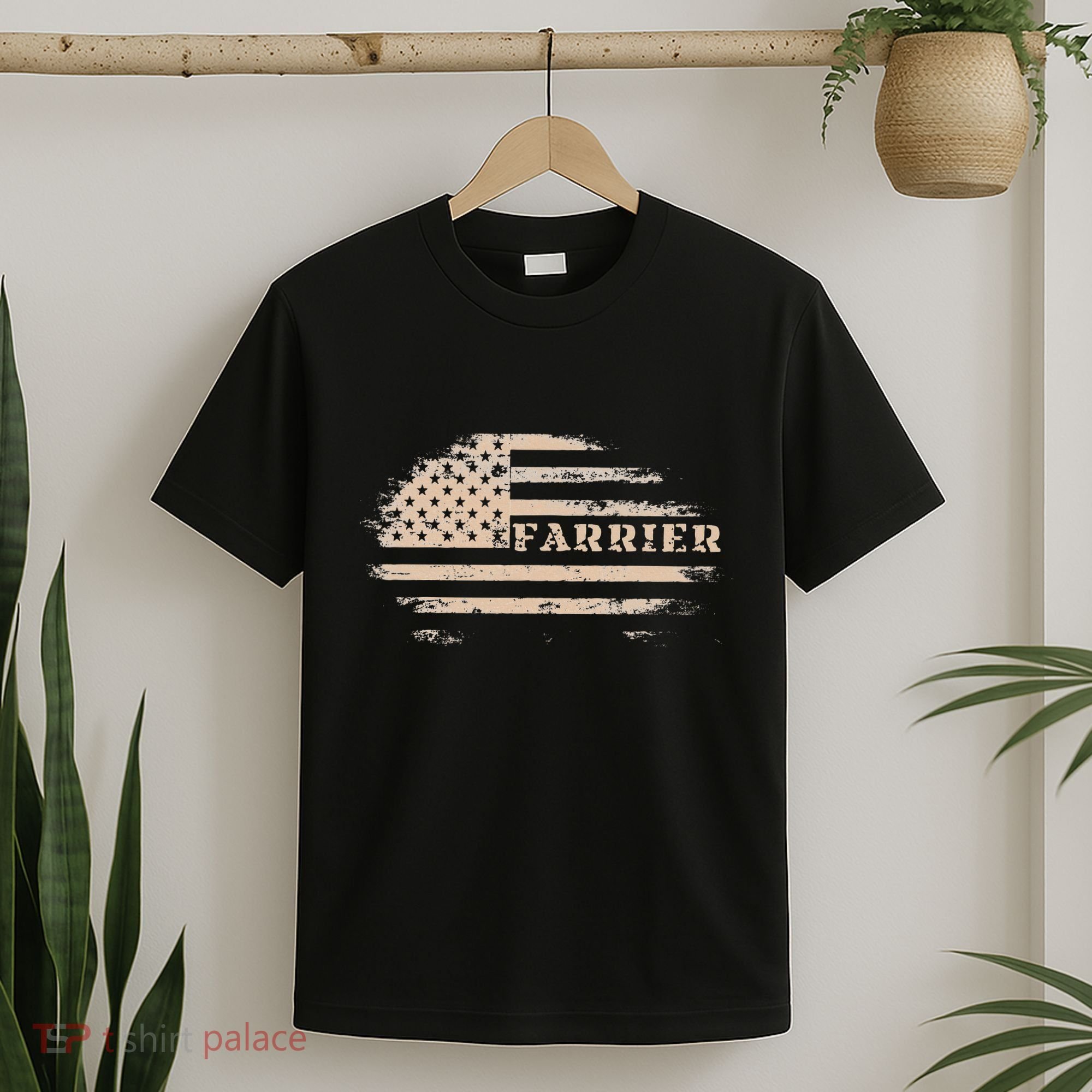 Farrier Usa Flag Patriotic American Farrier T-Shirt
